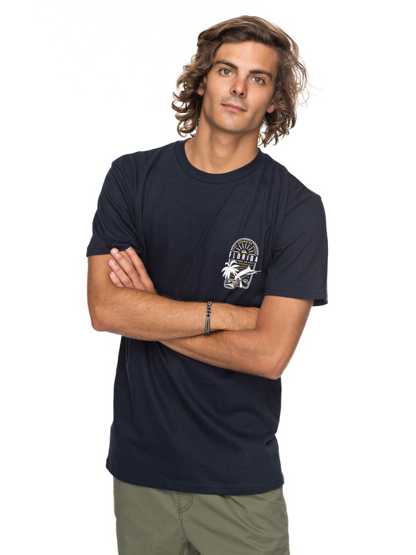 quiksilver, Saltwater Slave - T-Shirt, NAVY BLAZER (byj0) 0 Saltwater Slave - T-Shirt AQYZT05143 Quiksilver