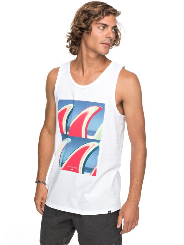 quiksilver, Fin Fanatic Tank, WHITE (wbb0) 0 Fin Fanatic Tank White AQYZT05155 Quiksilver
