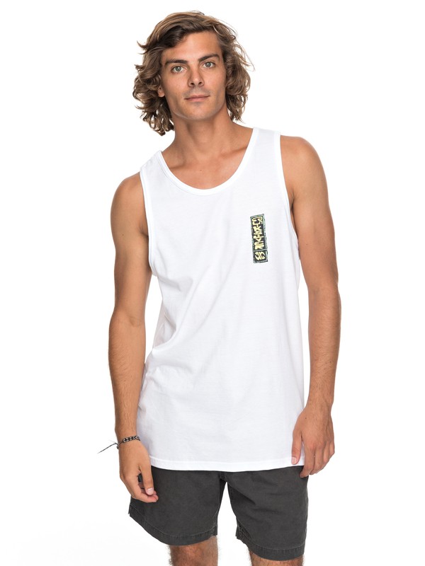 quiksilver, Framers Up Tank, WHITE (wbb0) 0 Framers Up Tank White AQYZT05156 Quiksilver