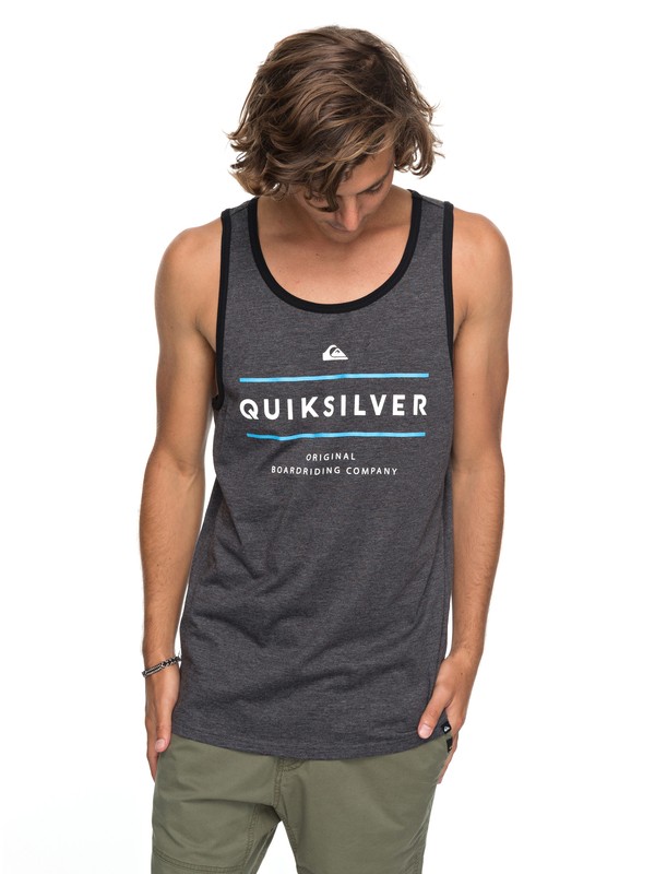 quiksilver, Reverso Surfo Tank, CHARCOAL HEATHER (ktah) 0 Reverso Surfo Tank Black AQYZT05162 Quiksilver