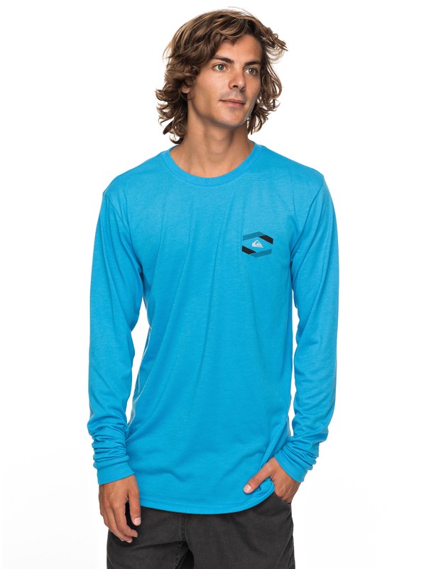 quiksilver, DIE CUT LS MUX, MALIBU BLUE (bma0) 0 DIE CUT LS MUX AQYZT05198 Quiksilver