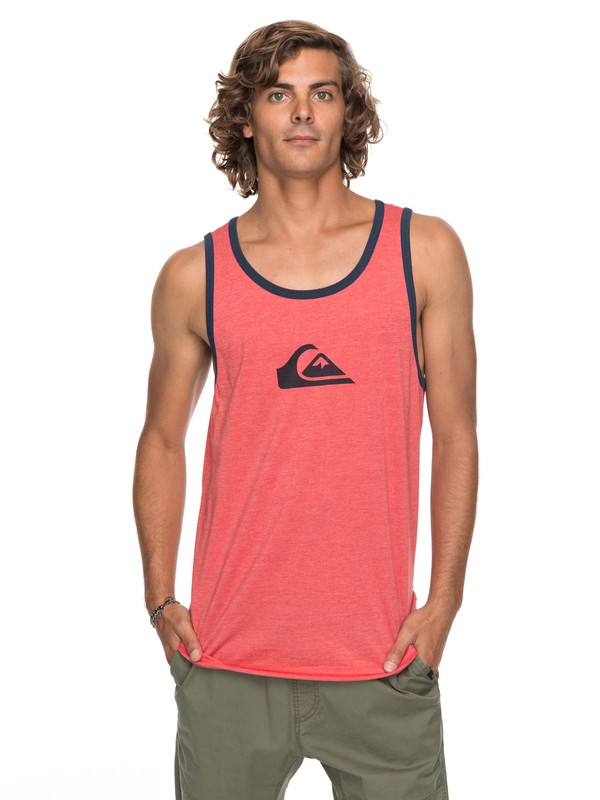 quiksilver, Logo Tank, BAKED APPLE HEATHER (rnzh) 0 Logo Tank Red AQYZT05216 Quiksilver