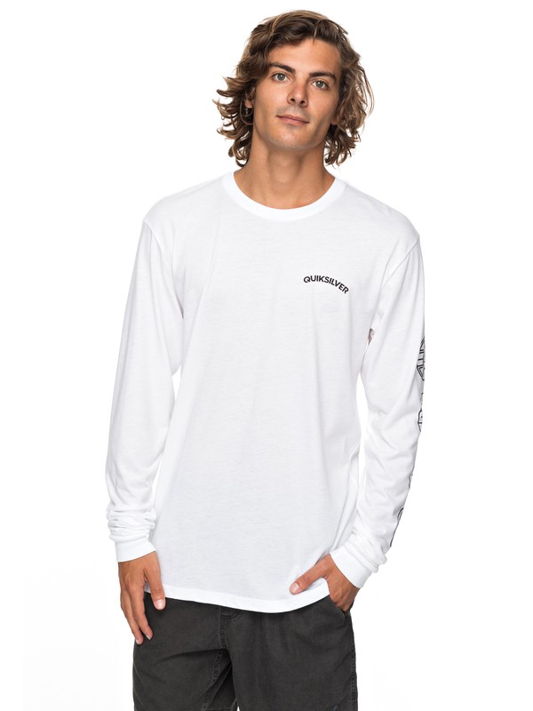 quiksilver, Next Steps Technical Long Sleeve Tee, WHITE (wbb0) 0 Next Steps Technical Long Sleeve Tee AQYZT05232 Quiksilver