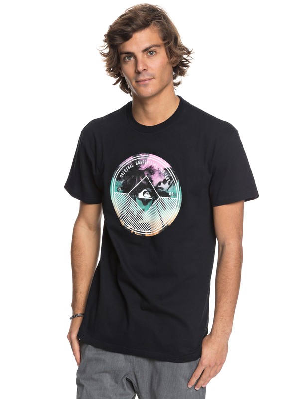 quiksilver, Gradient Palm Tee, BLACK (kvj0) 0 Gradient Palm Tee AQYZT05413 Quiksilver
