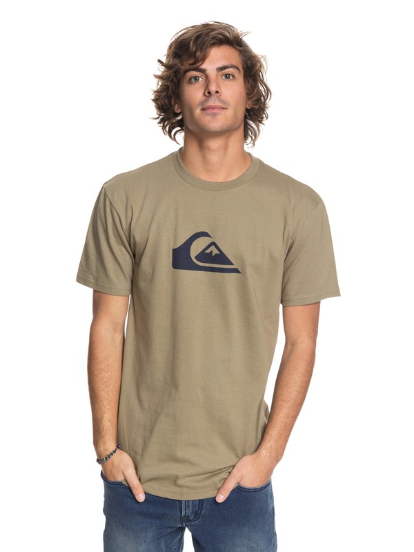 quiksilver, Comp Logo Tee, COVERT GREEN (tnf0) 0 Comp Logo Tee Beige AQYZT05419 Quiksilver