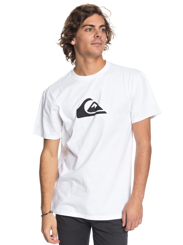 quiksilver, Comp Logo Tee, WHITE (wbb0) 0 Comp Logo Tee White AQYZT05419 Quiksilver