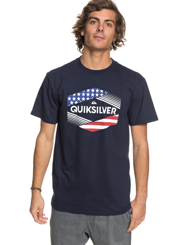 quiksilver, Stars & Stripes Tee, NAVY BLAZER (byj0) 0 Stars & Stripes Tee Blue AQYZT05420 Quiksilver