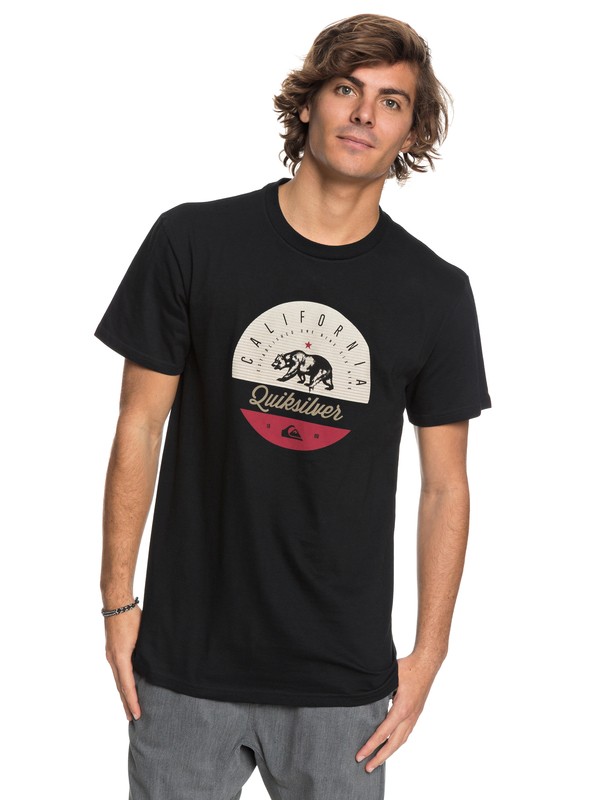 quiksilver, Cali Classic - T-Shirt, BLACK (kvj0) 0 Cali Classic - T-Shirt Black AQYZT05424 Quiksilver