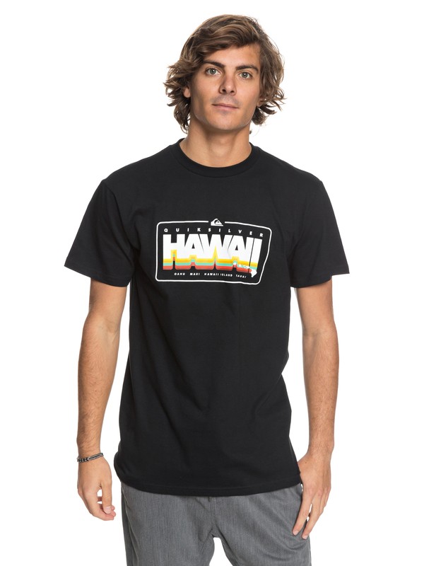 quiksilver, Men Joe Hawaii Camiseta, BLACK (kvj0) 0 Men Joe Hawaii Camiseta Negro AQYZT05430 Quiksilver