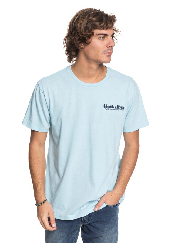 quiksilver, Twin Fin Mates - T-Shirt, AQUATIC HEATHER (bfmh) 0 Twin Fin Mates - T-Shirt Blue AQYZT05444 Quiksilver