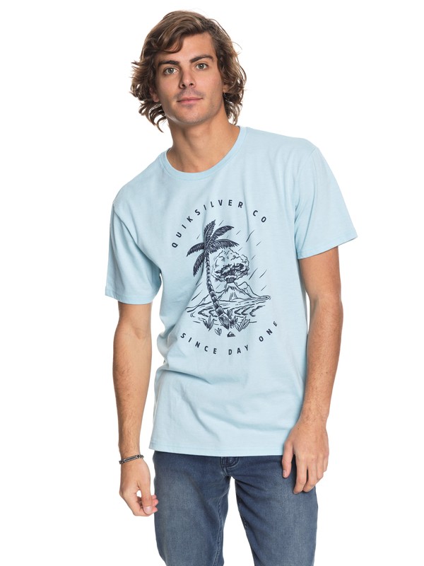 quiksilver, Since Day One Tee, AQUATIC HEATHER (bfmh) 0 Since Day One Tee AQYZT05445 Quiksilver