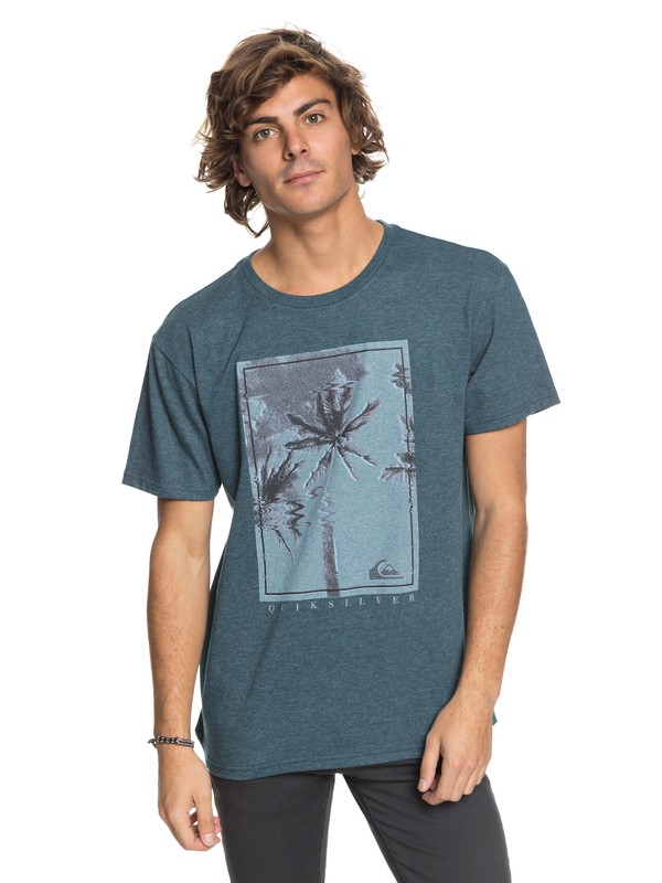 quiksilver, Palm Shock Tee, ATLANTIC DEEP HEATHER (bsdh) 0 Palm Shock Tee AQYZT05446 Quiksilver