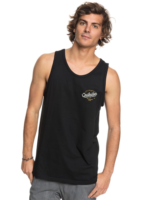 quiksilver, Men Quik Lightening Camiseta Tank sin Mangas, BLACK (kvj0) 0 Men Quik Lightening Camiseta Tank sin Mangas Negro AQYZT05447 Quiksilver