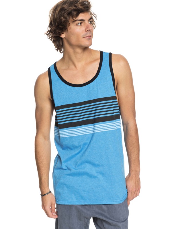 quiksilver, Division - Tank, MALIBU HEATHER (bmah) 0 Division - Tank Blue AQYZT05456 Quiksilver