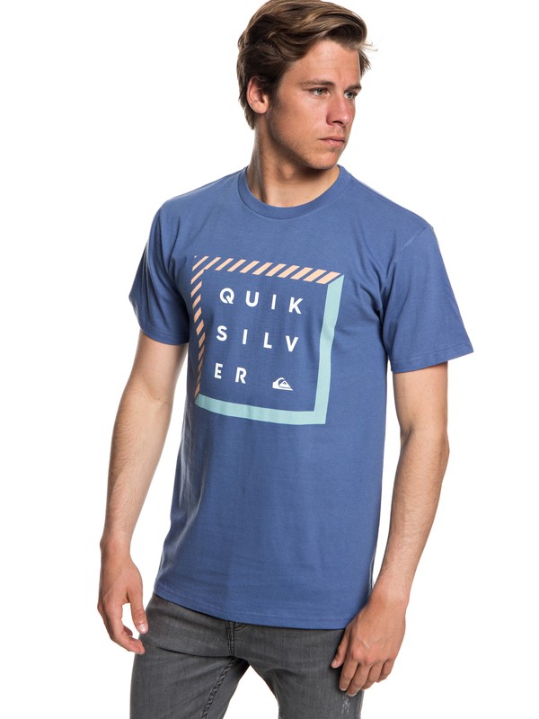 quiksilver, Hombres Camiseta Diamond Box, BIJOU BLUE (bng0) 0 Hombres Camiseta Diamond Box Azul AQYZT05547 Quiksilver