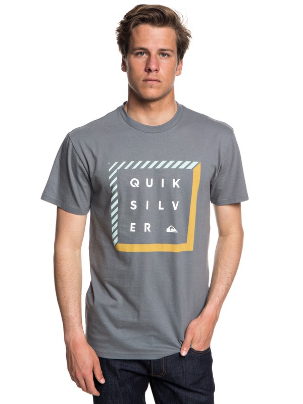 quiksilver, Diamond Box Tee, QUIET SHADE (kze0) 0 Diamond Box Tee Black AQYZT05547 Quiksilver