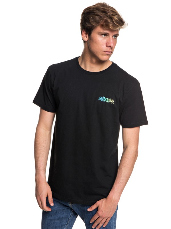 quiksilver, Men's Rough Script Tee, BLACK (kvj0) 0 Men's Rough Script Tee Black AQYZT05553 Quiksilver