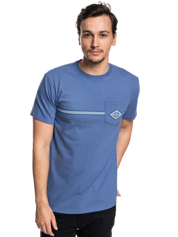 quiksilver, Men's Crosstown Tee, BIJOU BLUE (bng0) 0 Men's Crosstown Tee Blue AQYZT05560 Quiksilver