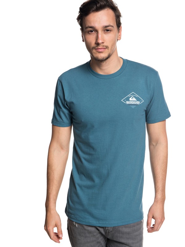 quiksilver, Men's Bermuda Tee, TAPESTRY (bph0) 0 Men's Bermuda Tee Blue AQYZT05562 Quiksilver