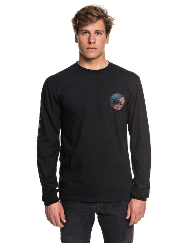 quiksilver, Shook Up Long Sleeve Tee, BLACK (kvj0) 0 Shook Up Long Sleeve Tee Black AQYZT05566 Quiksilver