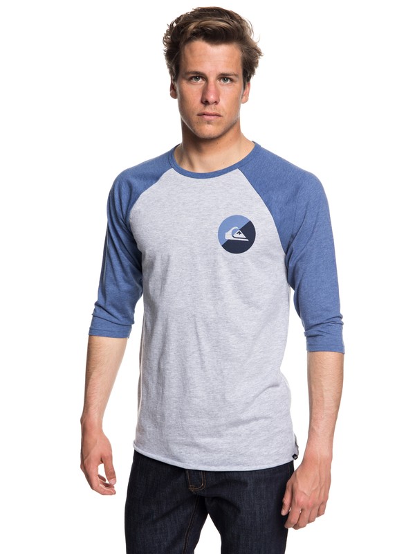quiksilver, Men's Lucky Pick 3/4 Sleeve Tee, ATHLETIC HEATHER (sgrh) 0 Men's Lucky Pick 3/4 Sleeve Tee Grey AQYZT05567 Quiksilver