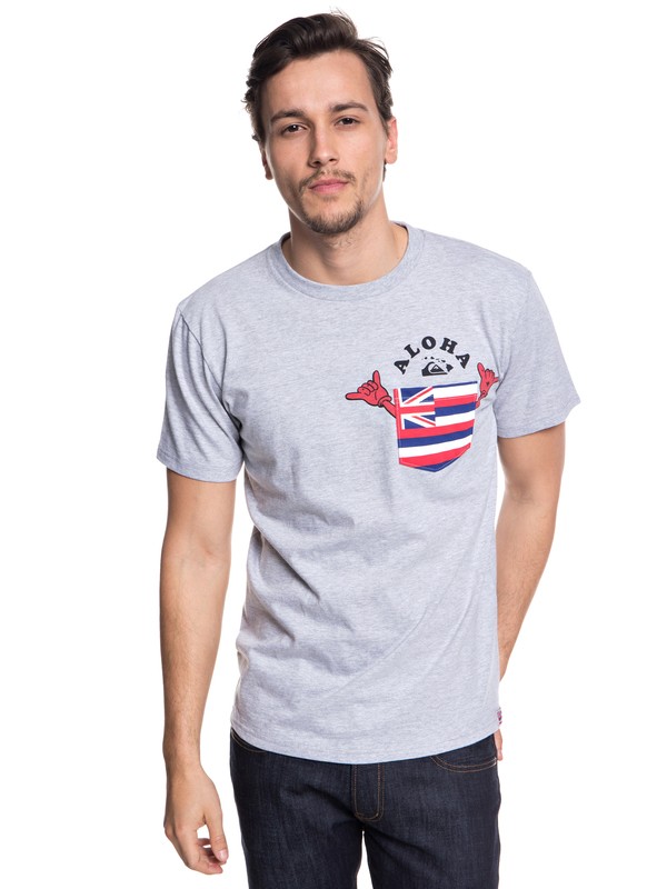 quiksilver, HI SHAKA POCKET, ATHLETIC HEATHER (sgrh) 0 HI SHAKA POCKET Grey AQYZT05590 Quiksilver
