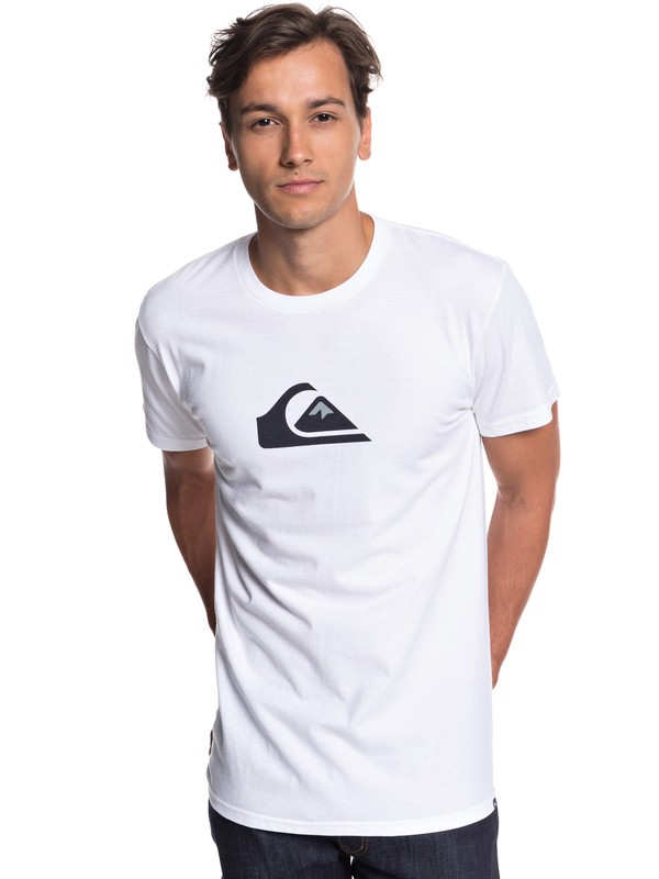 quiksilver, Comp Logo Tee, WHITE (wbb0) 0 Comp Logo Tee White AQYZT05756 Quiksilver