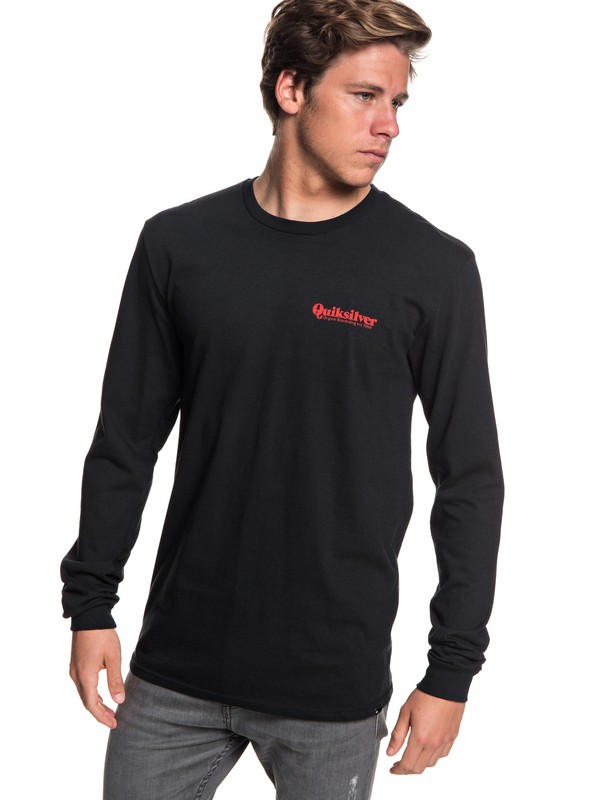 quiksilver, Fineline Long Sleeve Tee, BLACK (kvj0) 0 Fineline Long Sleeve Tee Black AQYZT05780 Quiksilver