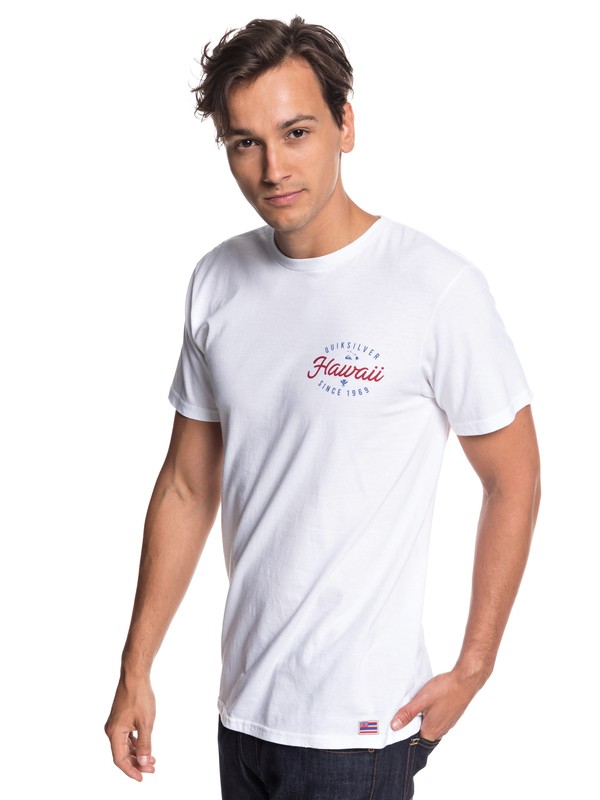 quiksilver, Hawaii Store Front Tee, WHITE (wbb0) 0 Hawaii Store Front Tee White AQYZT05798 Quiksilver