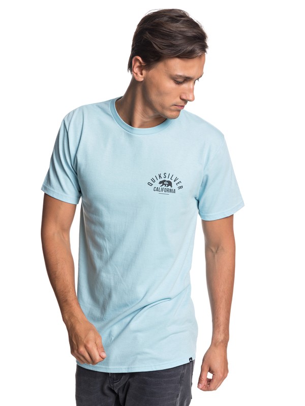 quiksilver, California Garage Tee, AQUATIC (bfm0) 0 California Garage Tee Blue AQYZT05804 Quiksilver
