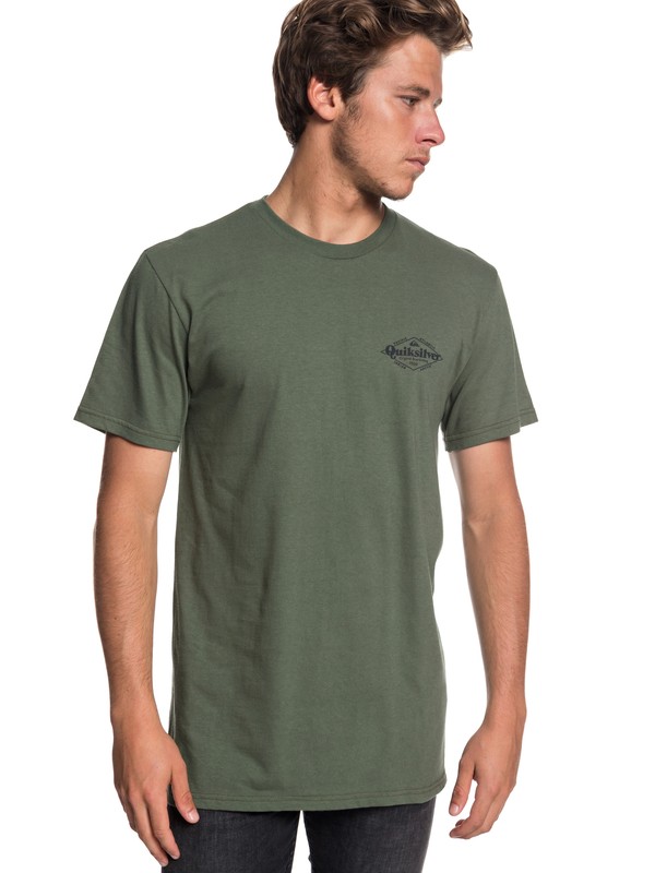 quiksilver, Kyoto Halls Tee, THYME (cqy0) 0 Kyoto Halls Tee Brown AQYZT05831 Quiksilver