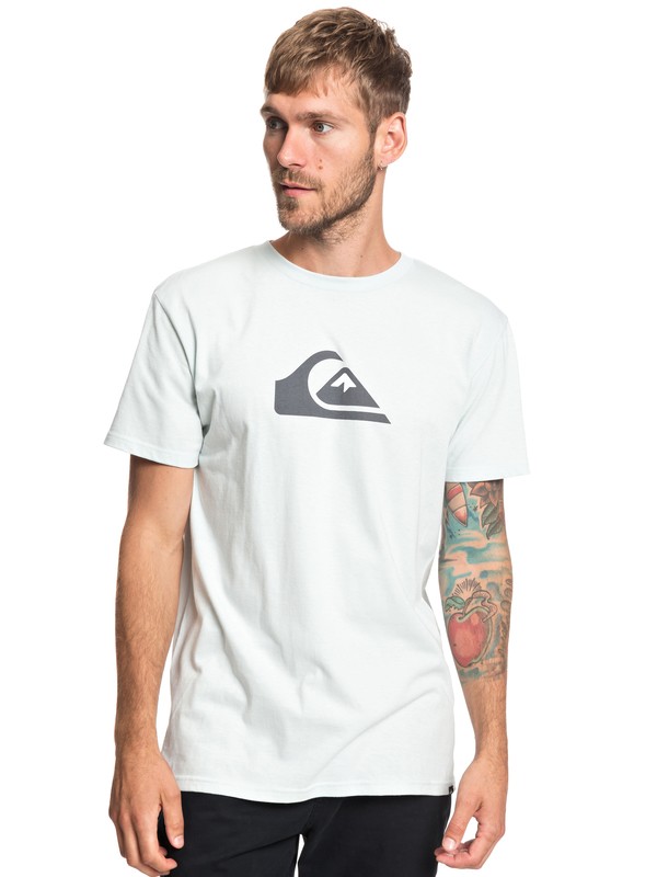 quiksilver, MW Logo Tee, SKY GRAY (bey0) 0 MW Logo Tee Blue AQYZT05910 Quiksilver