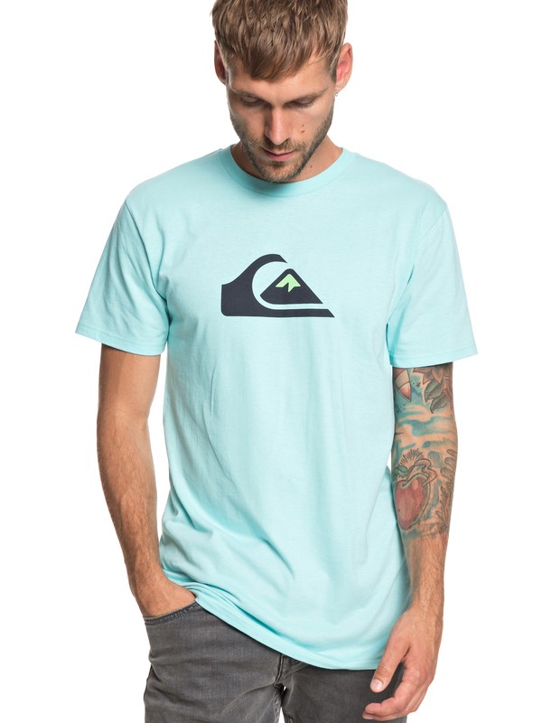 quiksilver, MW Logo Tee, AQUA SPLASH (bzg0) 0 MW Logo Tee Blue AQYZT05910 Quiksilver