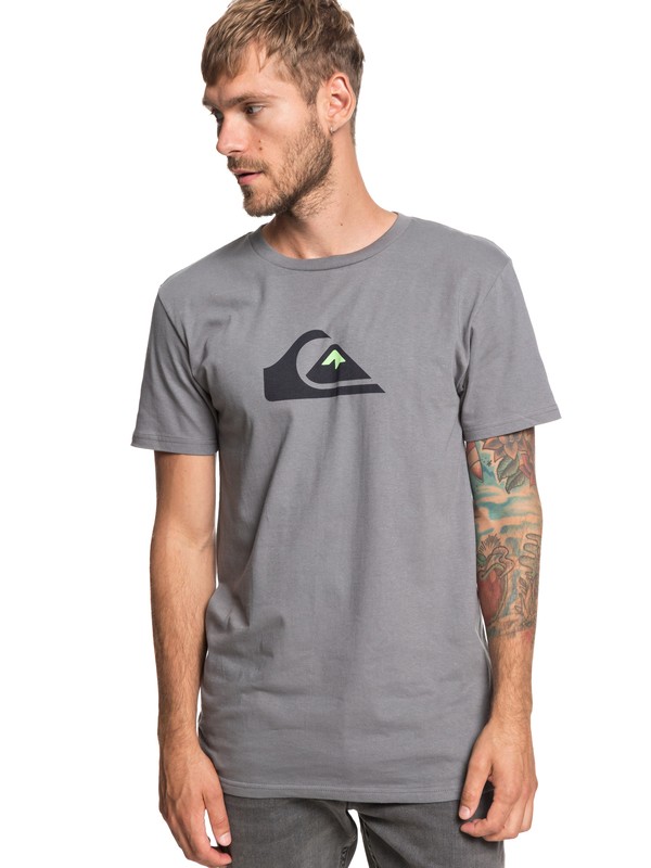 quiksilver, MW Logo Tee, QUIET SHADE (kze0) 0 MW Logo Tee Black AQYZT05910 Quiksilver
