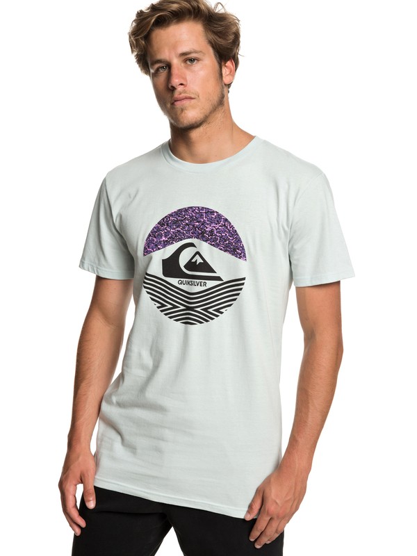 quiksilver, Stomped On Tee, SKY GRAY (bey0) 0 Stomped On Tee Blue AQYZT05916 Quiksilver
