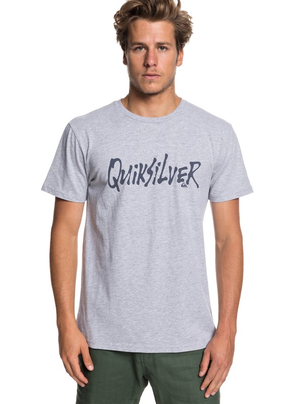 quiksilver, Scriptual Tee, ATHLETIC HEATHER (sgrh) 0 Scriptual Tee Grey AQYZT05926 Quiksilver