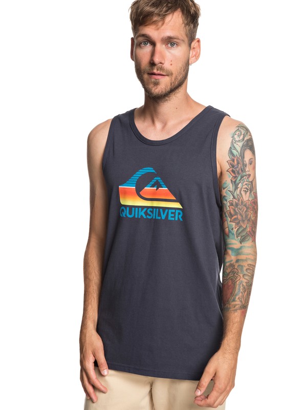 quiksilver, Waves Tank, BLUE NIGHTS (bst0) 0 Waves Tank Blue AQYZT05946 Quiksilver
