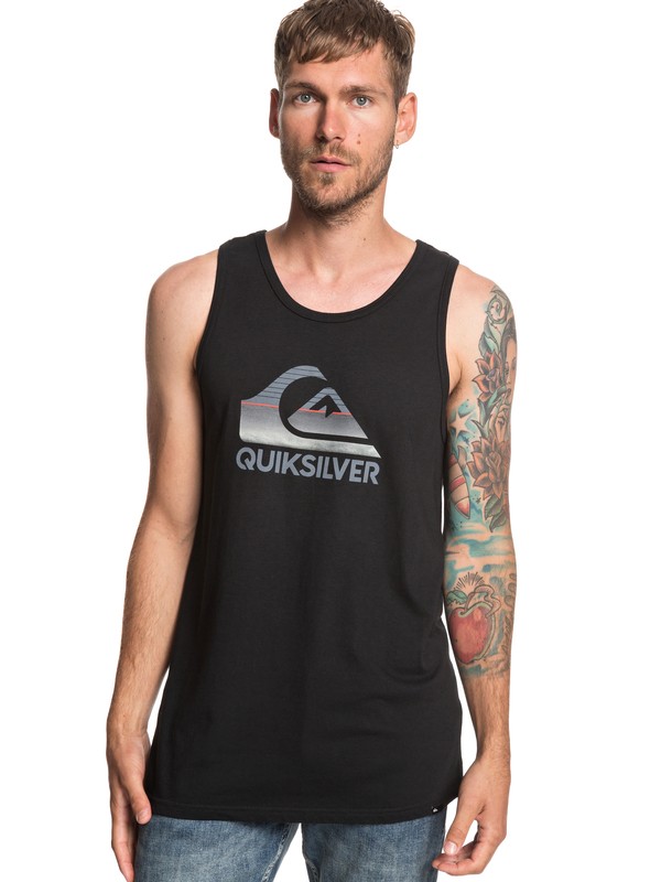 quiksilver, Waves Tank, BLACK (kvj0) 0 Waves Tank Black AQYZT05946 Quiksilver