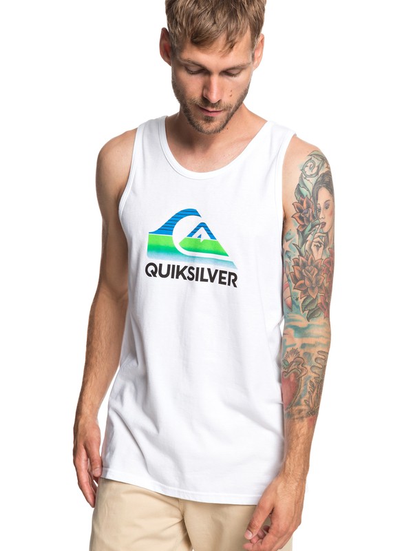 quiksilver, Waves Tank, WHITE (wbb0) 0 Waves Tank White AQYZT05946 Quiksilver