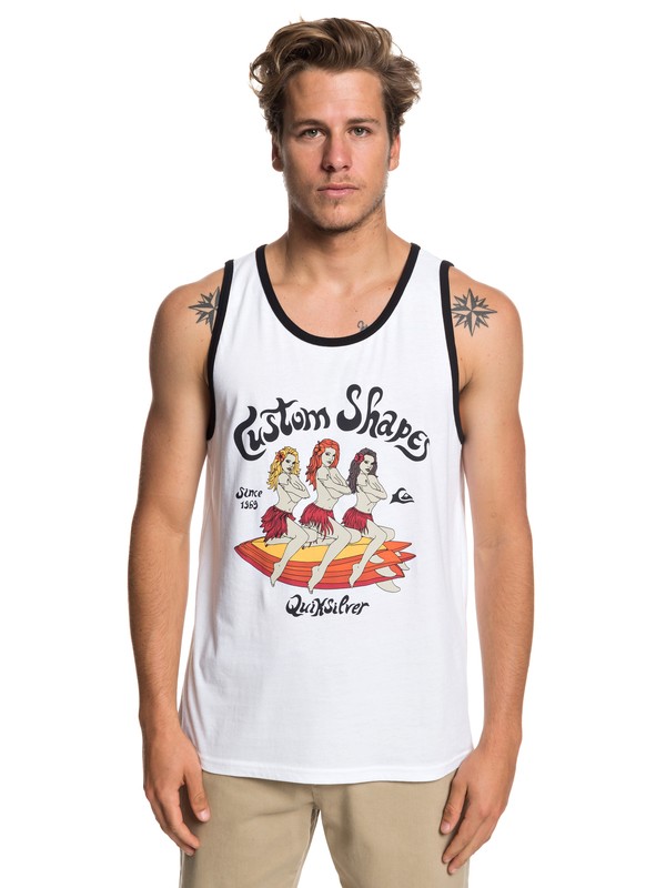 quiksilver, Kustom Shapes Tee, WHITE (wbb0) 0 Kustom Shapes Tee White AQYZT05952 Quiksilver