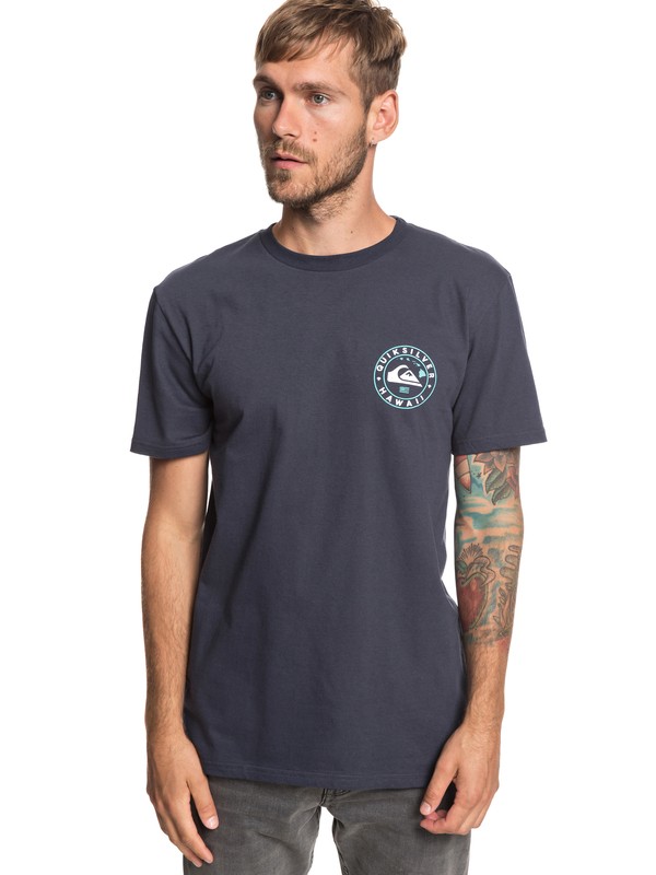 quiksilver, Outlined Tee, BLUE NIGHTS (btk0) 0 Outlined Tee Blue AQYZT05954 Quiksilver