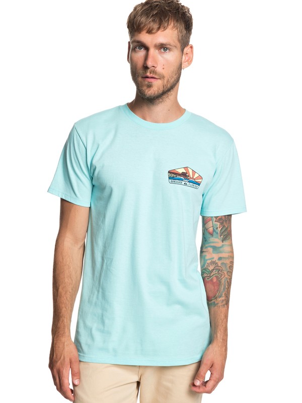 quiksilver, Cocoa FL Tee, AQUA SPLASH (bzg0) 0 Cocoa FL Tee Blue AQYZT05965 Quiksilver