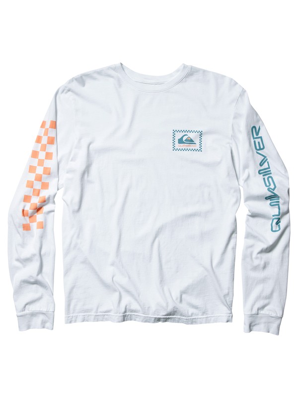 quiksilver, Checkas Mate Long Sleeve Tee, WHITE (wbb0) 0 Checkas Mate Long Sleeve Tee White AQYZT05987 Quiksilver