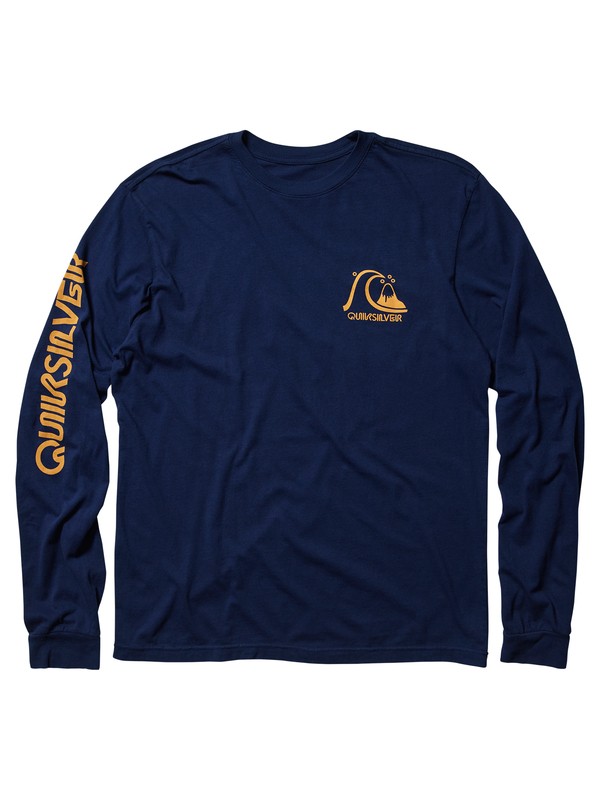 quiksilver, Dont Label Me - Long Sleeve T-Shirt, NAVY BLAZER (byj0) 0 Dont Label Me - Long Sleeve T-Shirt Blue AQYZT05988 Quiksilver