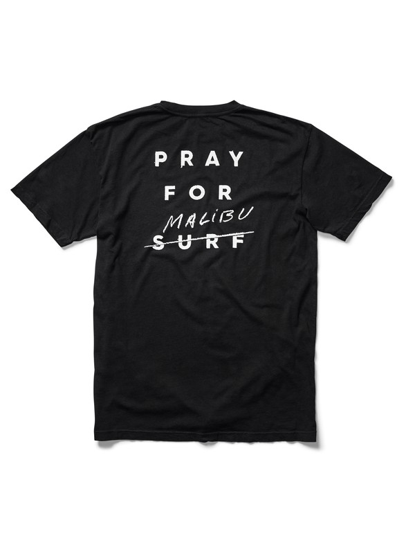 quiksilver, Pray For Malibu Tee, BLACK (kvj0) 0 Pray For Malibu Tee Black AQYZT06660 Quiksilver