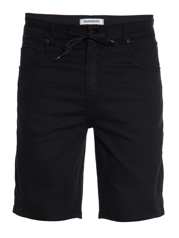 quiksilver, Bermuda Masculina Jeans Straight com Bolso Traseiro Quiksilver, TRUE BLAK / BALTIC BLUE (blk) 0 Bermuda Masculina Jeans Straight com Bolso Traseiro Quiksilver Preto BR60021535 Quiksilver