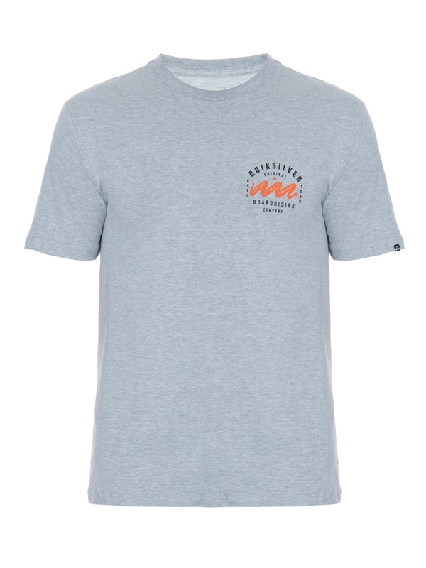 quiksilver, Camiseta Masculina Manga Curta Estampa Frente e Costas Quiksilver, MESCLA CLARO (mec) 0 Camiseta Masculina Manga Curta Estampa Frente e Costas Quiksilver BR61114293 Quiksilver