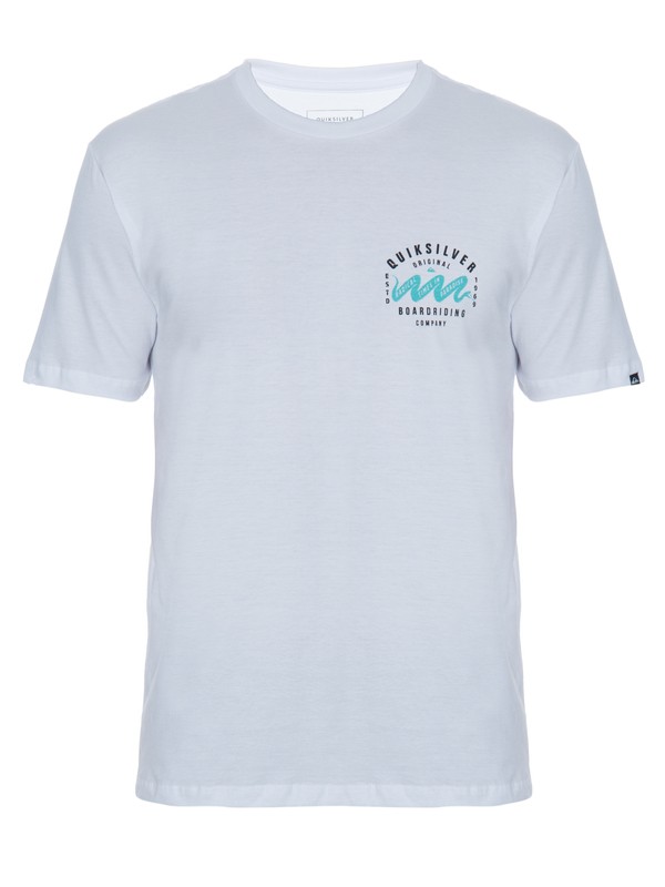 quiksilver, Camiseta Masculina Manga Curta Estampa Frente e Costas Quiksilver, WHITE (wht) 0 Camiseta Masculina Manga Curta Estampa Frente e Costas Quiksilver Branco BR61114293 Quiksilver