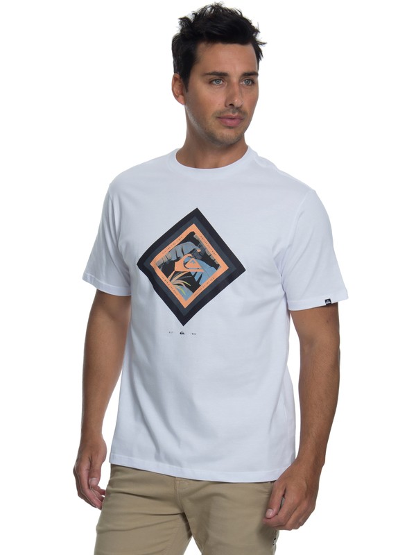 quiksilver, Camiseta Manga Curta Regular Fit Crimson Skyline Quiksilver, SNOW WHITE* (wht) 0 Camiseta Manga Curta Regular Fit Crimson Skyline Quiksilver Branco BR61114421 Quiksilver