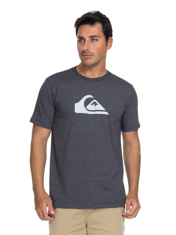 quiksilver, QK CAMISETA BAS M/C COMP, BLACK HEATHER (bkhe) 0 QK CAMISETA BAS M/C COMP Cinza BR61114635 Quiksilver